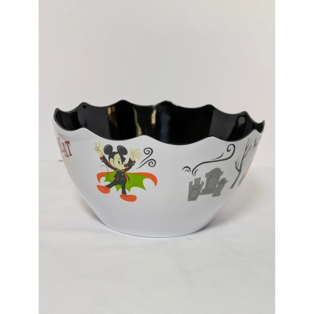 Disney Halloween Trick or Treat Time Mickey Minnie Donald D. Melamine Candy Bowl